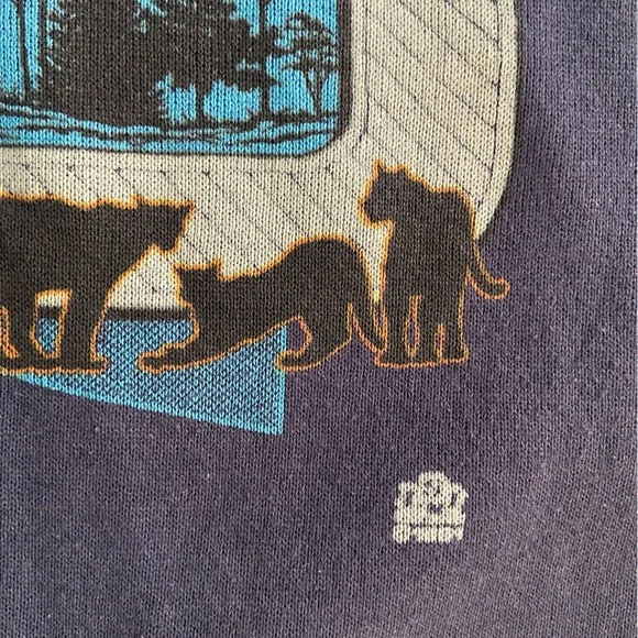 Vintage 90s Cougar Mountian Lion Crewneck Sweatshirt Jerzees Made In USA XXL - Picture 13 of 14